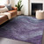 3' X 5' Purple And Gray Abstract Washable Indoor Outdoor Area Rug