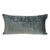Charcoal Quilted Velvet Geo Lumbar Decorative Pillow