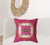 26" X 26" Hot Pink Blown Seam Geometric Indoor Outdoor Throw Pillow
