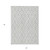 5' X 8' Silver And Ivory Geometric Washable Indoor Outdoor Area Rug - 608219181260