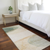 8' Runner Beige and Green Abstract Washable Non Skid Indoor Outdoor Runner Rug