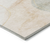 8' Runner Beige and Green Abstract Washable Non Skid Indoor Outdoor Runner Rug