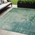 5' X 8' Emerald Abstract Washable Indoor Outdoor Area Rug - 880016421644