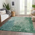 5' X 8' Emerald Abstract Washable Indoor Outdoor Area Rug - 880016421644