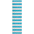 2' X 8' Teal and White Striped Washable Indoor Outdoor Runner Rug