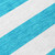 2' X 8' Teal and White Striped Washable Indoor Outdoor Runner Rug