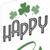 72" White Black And Green Solid Wood Happy St Patrick's Day Porch Sign