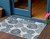 3' X 5' Navy Blue Ivory And Blue Floral Indoor Outdoor Area Rug