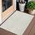 3' X 5' Ivory And Beige Floral Washable Indoor Outdoor Area Rug