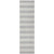 8' Runner Gray and Ivory Striped Washable Non Skid Indoor Outdoor Runner Rug