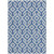 3' X 5' Blue And Ivory Geometric Washable Indoor Outdoor Area Rug - Blue, Ivory