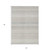 5' X 8' Ivory Striped Washable Indoor Outdoor Area Rug Transitional Style - Ivory Color
