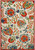 4' X 6' Red Gold Green And Teal Blue Floral Indoor Outdoor Area Rug