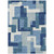 3' X 5' Navy Blue And Sky Blue Abstract Washable Indoor Outdoor Area Rug Transitional Style - Navy Blue, Sky Blue Color