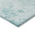 3' X 5' Aqua Teal Blue And Ivory Floral Washable Indoor Outdoor Area Rug