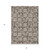 5' X 8' Brown Gray And Beige Floral Washable Indoor Outdoor Area Rug