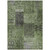 3' X 5' Olive Green And Gray Patchwork Washable Indoor Outdoor Area Rug