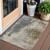 3' X 5' Beige Brown And Gray Abstract Washable Indoor Outdoor Area Rug