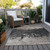 5' X 8' Taupe And Charcoal Abstract Washable Indoor Outdoor Area Rug
