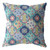 18” Blue Peach Trellis Suede Throw Pillow