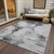 5' X 8' Gray Silver And Charcoal Abstract Washable Indoor Outdoor Area Rug Transitional Style - Gray, Silver, Charcoal Color