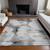 5' X 8' Gray Silver And Charcoal Abstract Washable Indoor Outdoor Area Rug - 608219372828