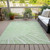 3' X 5' Green And Mint Green Abstract Washable Indoor Outdoor Area Rug