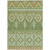 5' X 8' Green Copper And Ivory Aztec Washable Indoor Outdoor Area Rug