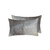 Set of Two 12" X 20" Gray and White Cowhide Throw Pillow