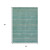 5' X 8' Teal Blue And Beige Striped Washable Indoor Outdoor Area Rug - Teal Blue, Beige
