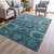 3' X 5' Blue And Ivory Medallion Washable Indoor Outdoor Area Rug