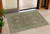 3' X 5' Olive Green And Rust Floral Washable Indoor Outdoor Area Rug