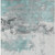 3' X 5' Teal Blue And Gray Abstract Washable Indoor Outdoor Area Rug - Teal Blue, Gray