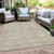 5' X 8' Beige And Ivory Geometric Washable Indoor Outdoor Area Rug Transitional Style - Beige, Ivory Color