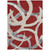 3' X 5' Red Beige And Gray Abstract Washable Indoor Outdoor Area Rug