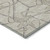 3' X 5' Beige Ivory And Gray Geometric Washable Indoor Outdoor Area Rug