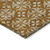 3' X 5' Copper And Beige Floral Washable Indoor Outdoor Area Rug - 608219285807