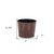 7" Brown and Ivory Textural Tone On Tone Recycled Plastic Indoor Outdoor Round Pot Planter