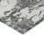 5' X 8' Charcoal Gray And Silver Floral Washable Indoor Outdoor Area Rug