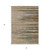 3' X 5' Taupe Copper And Green Striped Washable Indoor Outdoor Area Rug