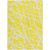 3' X 5' Yellow and White Abstract Washable Non Skid Indoor Outdoor Area Rug