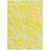 3' X 5' Yellow and White Abstract Washable Non Skid Indoor Outdoor Area Rug