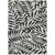 5' X 8' Black And Ivory Floral Washable Indoor Outdoor Area Rug