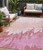 5' X 8' Blush And Pink Abstract Washable Indoor Outdoor Area Rug