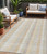 5' X 8' Ivory Beige And Tan Plaid Washable Indoor Outdoor Area Rug