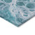 3' X 5' Teal Blue And Ivory Abstract Washable Indoor Outdoor Area Rug - Teal Blue, Ivory