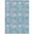 5' X 8' Sky Blue Gray And Ivory Polka Dot Washable Indoor Outdoor Area Rug