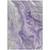 5' X 8' Purple And Ivory Abstract Washable Indoor Outdoor Area Rug - Purple, Ivory