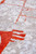 6' X 8' Red and White Abstract Non Skid Area Rug