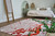 6' X 8' Red and White Abstract Non Skid Area Rug